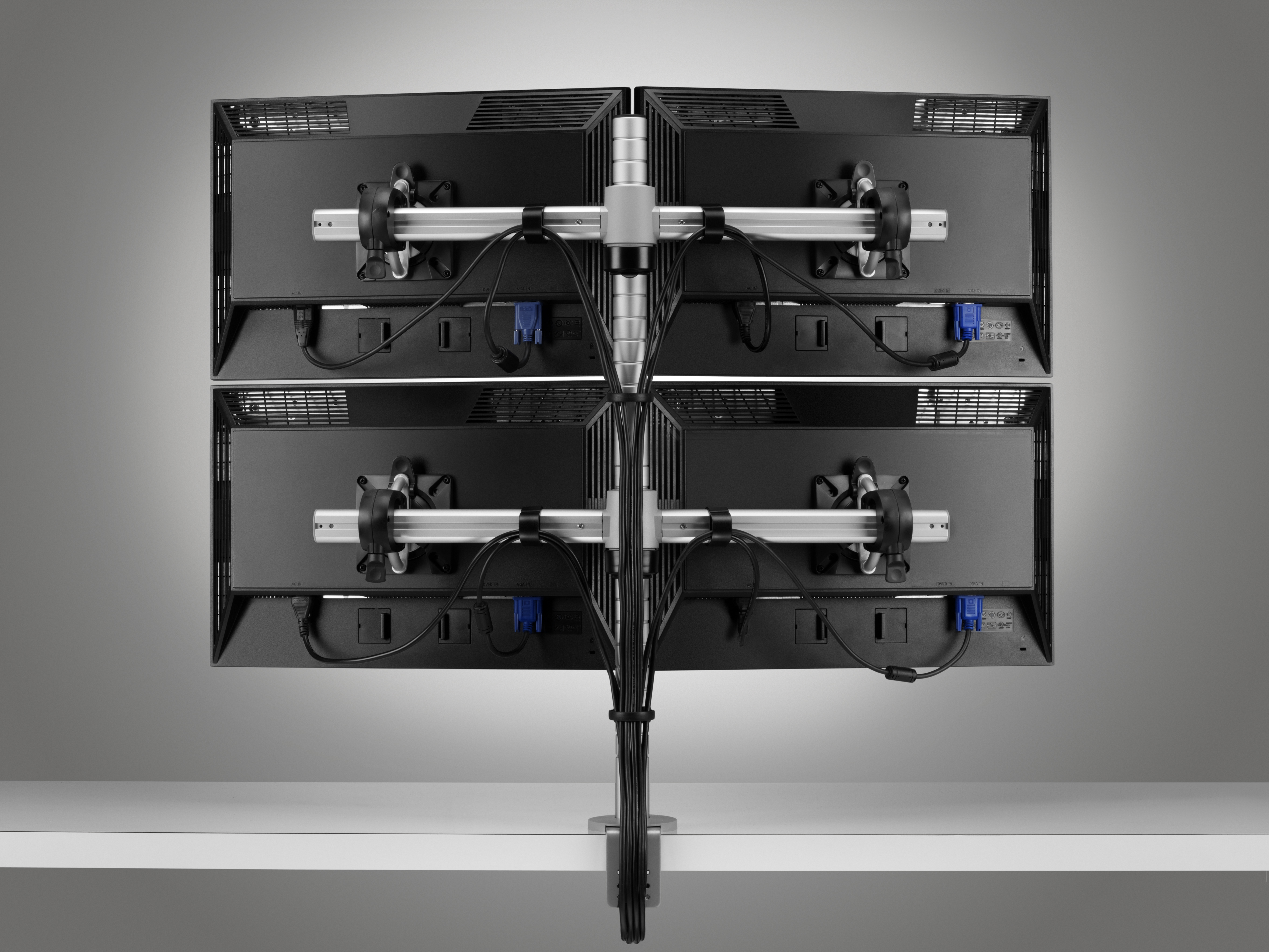 办公辅件|显示器支架|办公家具|设计师家具|Wishbone 台面显示屏（立柱）支架